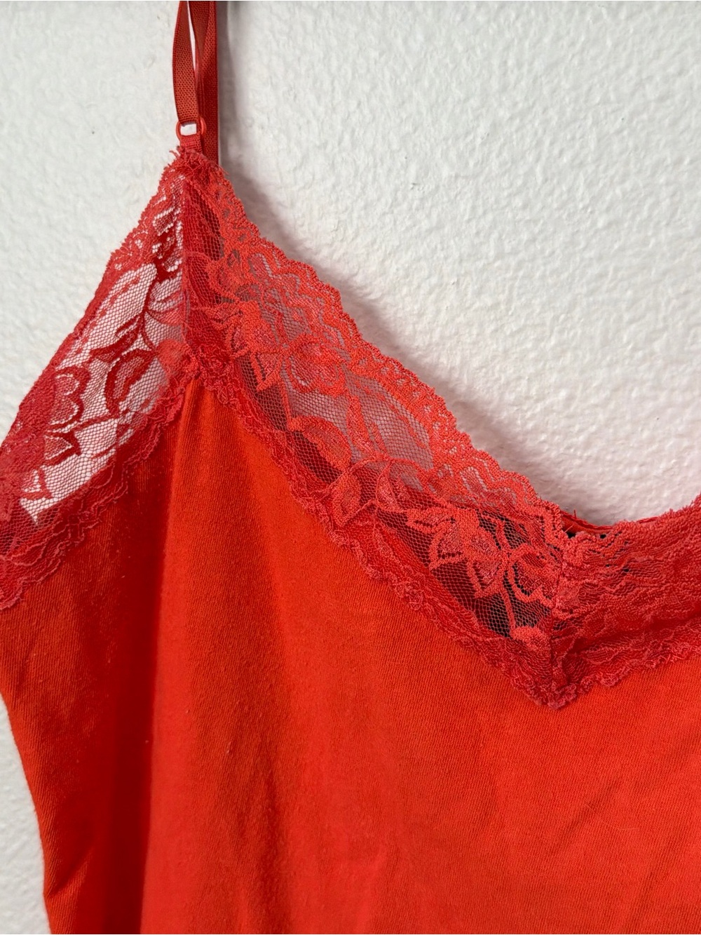 Bozzolo Y2K Sleeveless Lace Trim Cami Tank Top - orange Large Fairycore - Picture 3 of 5